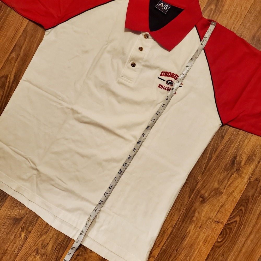 Vintage Georgia Bulldogs Polo Shirt Men XL Red White AS Sports Football - Picture 6 of 7